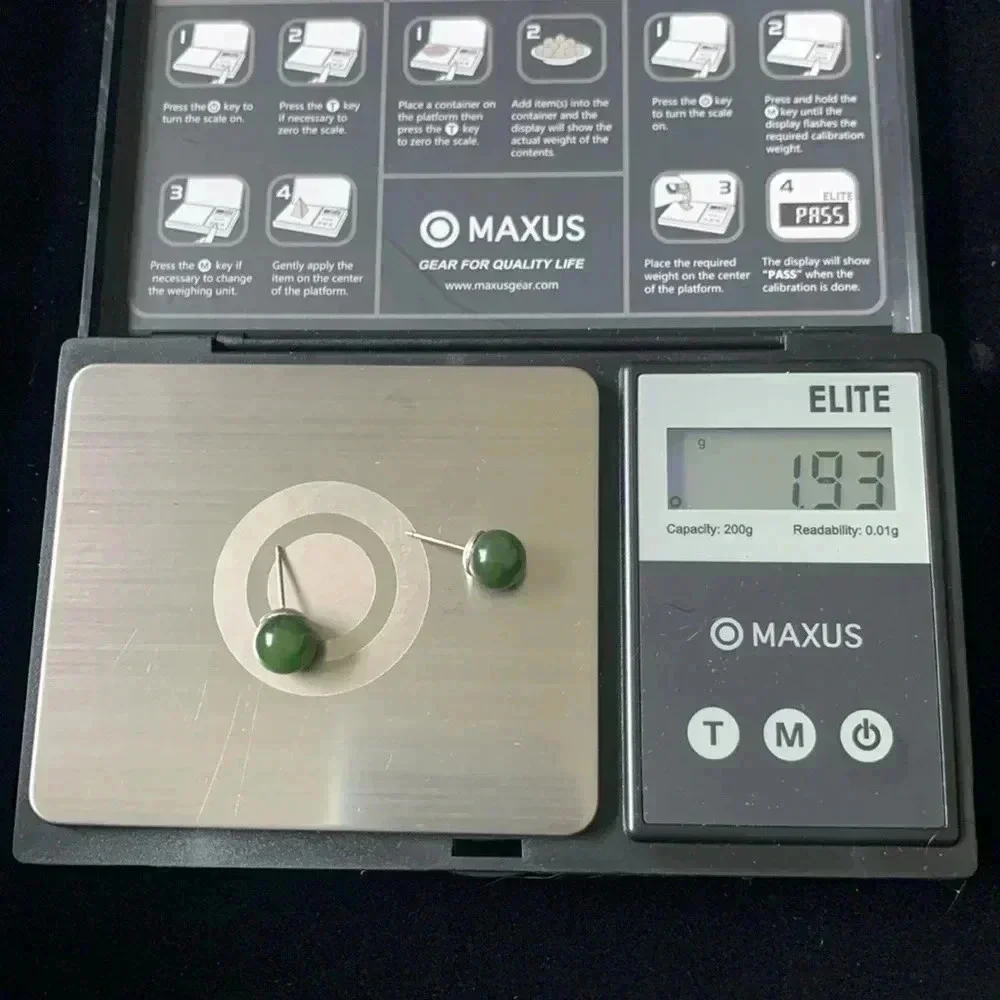 Green gemstone stud post earrings